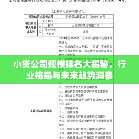 小贷公司规模排名大揭秘，行业格局与未来趋势洞察