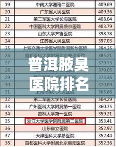 普洱腋臭医院排名前十榜单揭晓！