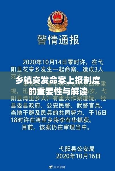 乡镇突发命案上报制度的重要性与解读