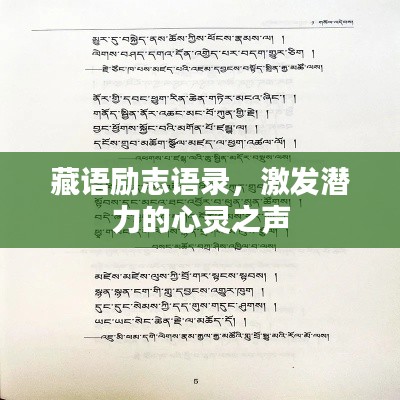 藏语励志语录，激发潜力的心灵之声