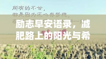 励志早安语录，减肥路上的阳光与希望启航新征程
