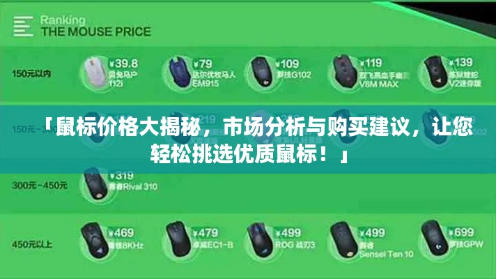 「鼠标价格大揭秘，市场分析与购买建议，让您轻松挑选优质鼠标！」