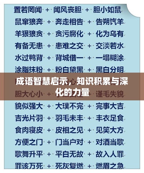 成语智慧启示，知识积累与深化的力量