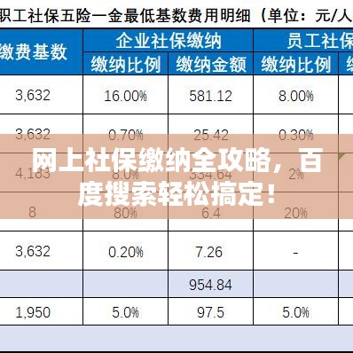 网上社保缴纳全攻略，百度搜索轻松搞定！